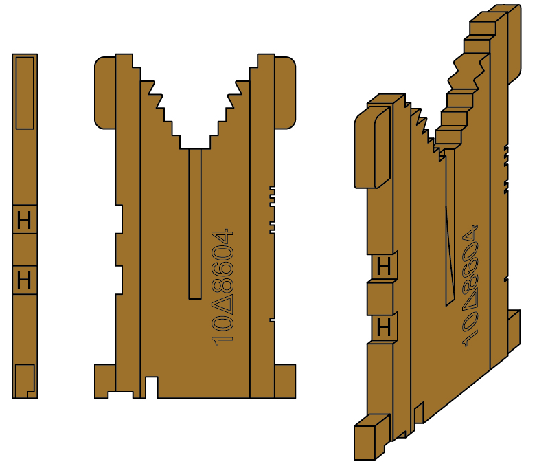 a Linotype matrix