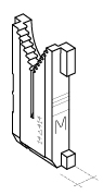 The thickness of the matrices