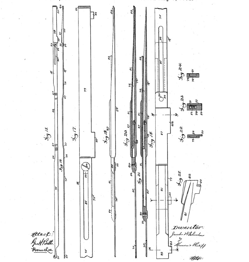 The infamous patent 474,306 regarding a mechanism for justifying composed lines of type